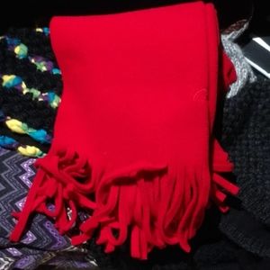 Red fleece scarf